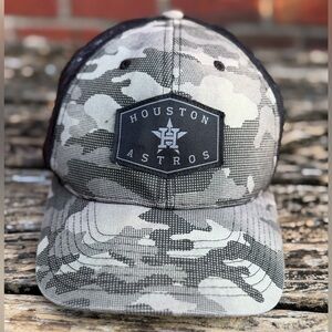 Houston Astros '47 Charcoal Tonal Camo Convoy Trucker Adjustable Snapback Hat T8